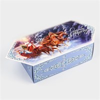 Подарочная коробка-конфета складная «Новый год 2026», тройка лошадей 18*28*10см 125741