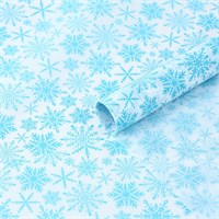 Упаковочная бумага на Новый год тишью «Снежинки», 50*70см 125743