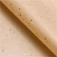 Бумага упаковочная тишью, «Конфетти», натуральный, 50*66см 1л 125815