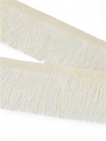 Бахрома одинарная, 6,5см, 1м, цв молочный 126138