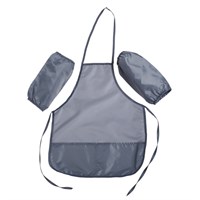 Фартук д/труда + нарукавники, 490*390/250*160мм, размер S (рост 116-146), серый 126149