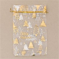 Мешочек подарочный новогодний органза «С Новым счастьем!», 16*24см 126153