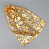 Мешочек подарочный новогодний органза «Золотые подарочки», 30*40см 126162