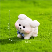 Собака белая мини-фигурка 2,8*2,8см 126270