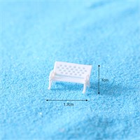 Скамейка белая декор 1,7*1см 126278