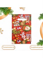 Пакет подарочный «Новогоднее письмо», полиэтиленовый с вырубной ручкой, 20*30см 126318