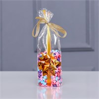 Пакет фасовочный БОПП, с донной складкой, «Бант золотой» 9*19см 126321