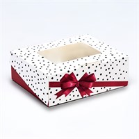 Коробка подарочная складная «Красный бант» 10*8*3.5см 126453