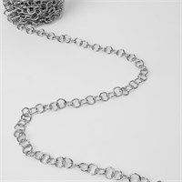 Цепочка д/сумки, металлическая, d12мм, 1м, цв серебряный 126461