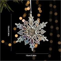 Елочная подвеска Снежинка 10см, 1шт 126469