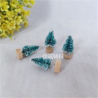 Елка снежная на подставке 3,5см, сине-зеленый 126479