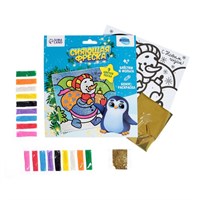 Фреска блёстками и фольгой на новый год «Снеговик», н-р д/творчества 126563