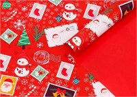Бумага упаковочная новогодняя глянцевая «Рождественские подарки», двусторонняя, 70*100см 126576