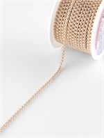 Цепь с жемчугом, металл, пластик, 2мм, SS6, 1м, цв бронзовый 126642