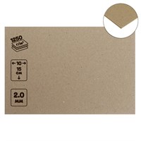 Картон переплётный (обложечный) 2.0мм, 10*15см, 1250г/м², серый 126674