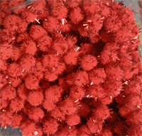 помпоны акриловые с люрексом 1 см 5 гр (70-90 шт) красный 121982