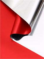 Пленка д/цветов, «Серебряная сторона», красный, 57*57см 126953