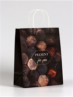 Пакет подарочный крафт Present, 21*11*27см 126984