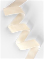 Лента бархатная, 25мм, 1м, молочная №08 127060