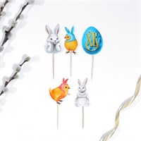 Пасхальный декор д/кулича «Светлого дня Пасхи!», 5.4*4.3см 127085