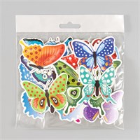 Н-р наклеек д/декора «Арт Узор. Бабочки. Горошек», картон, 12шт, h4-10см 127091