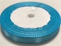 Лента атлас 10-12мм уп 22м №62 т голубой 100670