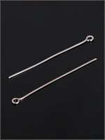 Пины с петлёй СМ-1087, 4см, упаковка 10гр, цв серебро 127458