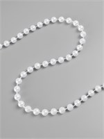 Жемчуг на нитях, круглый, 6мм, 1м, белый 127464