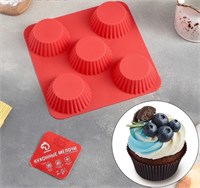 Форма силикон д/выпечки «Круг. Риб», 18×18см, 5яч, цвет МИКС 111261