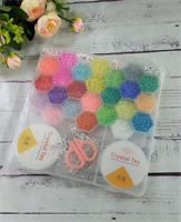 Набор бисера соты 24 яч фурнитура спандекс  114557