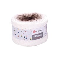 Пряжа YarnArt Rosegarden 100% хлопок, 250г/1000м №308 белый/коричневый 118510