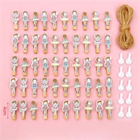 Н-р прищепок декор "Балерины" 3см 50шт  110300