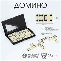Домино классическое «Форкас», 28 шт, чёрный 128574