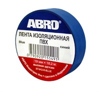 Изолента синяя 15мм*9,1м ABRO 19582