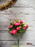 Букет цветов пионы т.розовые мелкие 