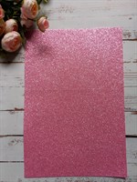 Фоамиран А4 глиттер 1,5мм розовый