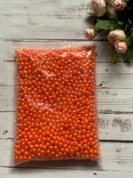 Бусины пластик под жемчуг 8мм уп. 400гр цвет оранжевый