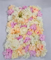 Газон-коврик Цветы искусственный ванильно-сиренево-персиковый 59*39см 