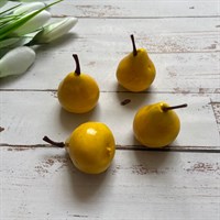 Искусственные мини-груши желтые уп.4шт