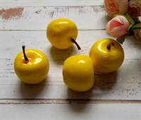 Искусственные яблоки желтые 3см уп.4шт