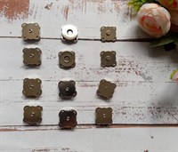 Кнопки магнит. пришивные ПримХобби,d18 мм,10 шт, под серебро