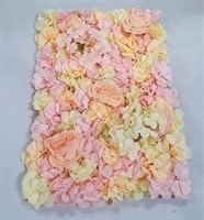 Газон-коврик Цветы искусственный ванильно-розово-персиковый 59*39см 