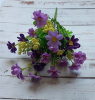 Букет цветы космеи 28см цвет сиреневый и фиолетовый