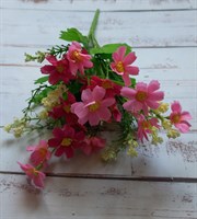Букет цветы космеи 28см цвет розовый и малиновый