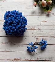 Декоративные ягоды в сахаре 11мм уп.10 пучков цв. синий