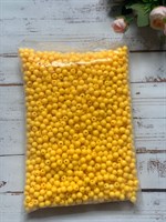 Бусины пластик 8мм уп 400гр пастель цвет желтый