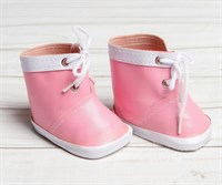 Ботинки для кукол Завязки 7,6см нежно-розовый