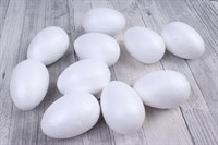 Яйцо пенопласт 6см - в натуральную величину мелкого куриного яйца 