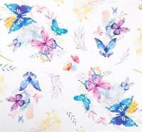 Бумага упаковочная глянцевая «Акварельные бабочки», 70 × 100 см