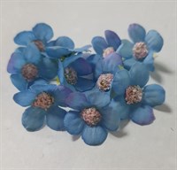 Цветок яблони, головка 2,5см, н-р 10шт, цв. голубой с фиолетовым